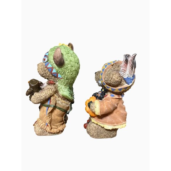 Thanksgiving Bears Autumn Harvest Decorative Collectible Figurine Set - Picture 10 of 13